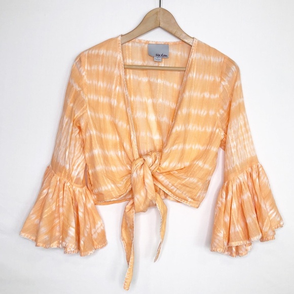 Anthropologie Chloe Oliver tie front bolero BoHo top - Picture 8 of 9